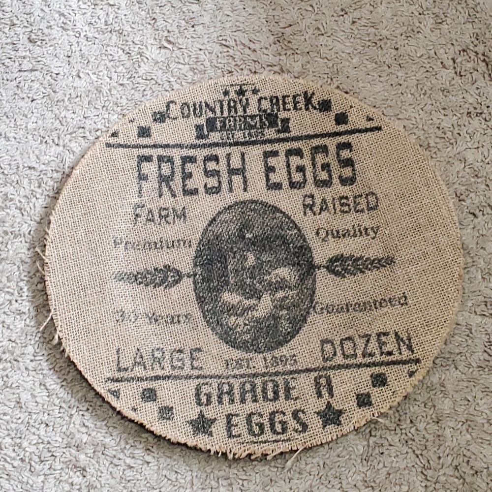 Farm Style Burlap Covered Plate